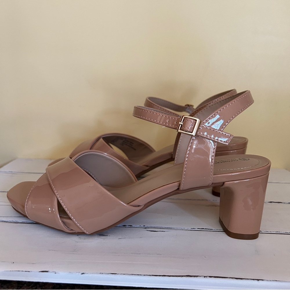 Giani Bernini Nude Block Heel Sandals NEW